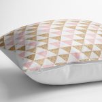 - yerminderi-YER-3195-1 - Realhomes  Üçgen Pudra Renkler Özel Tasarımlı Dekoratif Yer Minderi - 70 x 70 cm Realhomes