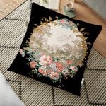 Zİgzag Desenli Dijital Baskılı Dekoratif Yer Minderi - 70 x 70 cm Realhomes