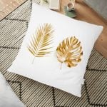 Mor Zeminde Ananas Desenli Modern Yer Minderi - 70 x 70 cm Realhomes