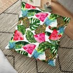 Time to Travel Denizci Desenli Modern Yer Minderi - 70 x 70 cm Realhomes