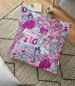 - yerminderi-YER-3214 - Realhomes Love You Özel Tasarımlı Çocuk Odası Yer Minderi - 70 x 70 cm Realhomes