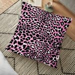 Zigzag Pudra Zeminli Altın Detaylı Modern Yer Minderi - 70 x 70 cm Realhomes