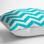 - yerminderi-YER-322-1 - Realhomes  Zigzag Desen Baskılı Dekoratif Yer Minderi - 70 x 70 cm Realhomes