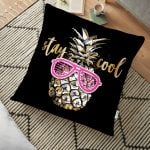 Pembe Mavi Zeminde Kar Tanesi Detaylı Modern Yer Minderi - 70 x 70 cm Realhomes