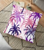 - yerminderi-YER-3229 - Realhomes  Pudra Renkler Ananas Desenli Özel Tasarım Yer Minderi - 70 x 70 cm Realhomes