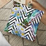 Geometrik Şekiili Mermer Desenleri Modern Yer Minderi - 70 x 70 cm Realhomes