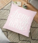 - yerminderi-YER-324 - Realhomes  Home Sweet Home Dijital Baskılı Dekoratif Yer Minderi - 70 x 70 cm Realhomes