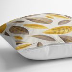 - yerminderi-YER-3249-1 - Realhomes  Renkli Sonbahar Yaprakları Özel Tasarımlı Modern Yer Minderi - 70 x 70 cm Realhomes