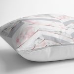 - yerminderi-YER-3251-1 - Realhomes  Mermer Zeminli Geometrik Tasarımlı Yer Minderi - 70 x 70 cm Realhomes