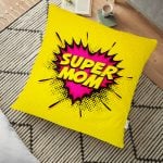 Mor Zeminde Tropikal Ananas Desenli Dijital Baskılı Yer Minderi - 70 x 70 cm Realhomes