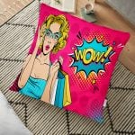 Siyah Zeminde Kalpler Özel Tasarımlı Dekoratif Yer Minderi - 70 x 70 cm Realhomes