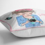 Özel Tasarım Smile Take Up Desenli Dekoratif Yer Minderi - 70 x 70 cm Realhomes