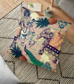 - yerminderi-YER-3322 - Realhomes  Etnik Afrika Temalı Özel Tasarımlı Dekoratif Yer Minderi - 70 x 70 cm Realhomes