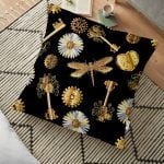 Mavi Zigzag Zeminli Ananas Desenli Dekoratif Yer Minderi - 70 x 70 cm Realhomes