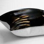 - yerminderi-YER-3332-1 - Realhomes African Gold Kadın Özel Tasarımlı Dekoratif Yer Minderi - 70 x 70 cm Realhomes