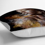 - yerminderi-YER-3338-1 - Realhomes African Woman Etnik Desenli Dijital Baskılı Yer Minderi - 70 x 70 cm Realhomes