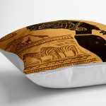 - yerminderi-YER-3347-1 - Realhomes  African Etnik Tasarım Dijital Baskılı Dekoratif Yer Minderi - 70 x 70 cm Realhomes