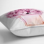 - yerminderi-YER-3354-1 - Realhomes  Coco Parfüm Tasarımlı Dijital Baskılı Modern Yer Minderi - 70 x 70 cm Realhomes