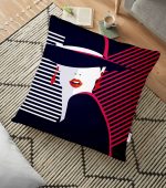 - yerminderi-YER-3361 - Realhomes Mujer Estilo Icon Tasarımlı Dijital Baskılı Yer Minderi - 70 x 70 cm Realhomes