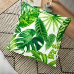 Siyah Zeminde Sweet Holiday Tasarımlı Dijital Baskılı Yer Minderi - 70 x 70 cm Realhomes