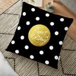 Gül Kitap ve Kahve Tasarımlı Dijital Baskılı Yer Minderi - 70 x 70 cm Realhomes