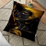 Renkli Zigzag Motifli Pembe Zeminli Modern Yer Minderi - 70 x 70 cm Realhomes