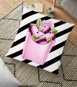 - yerminderi-YER-3399 - Realhomes  Coco Pops Pempe Siyah Tasarımlı Modern Dekoratif Yer Minderi - 70 x 70 cm Realhomes