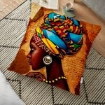 Sarı Gri Zigzag Desenli Dijital Baskılı Yer Minderi - 70 x 70 cm Realhomes