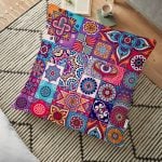 Mavi Zeminli Deniz Yıldızları Tasarımlı Dijital Baskılı Yer Minderi - 70 x 70 cm Realhomes