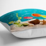 - yerminderi-YER-3447-1 - Realhomes  Havuz ve Kokteyl Tasarımlı Dijital Baskılı Dekoratif Yer Minderi - 70 x 70 cm Realhomes