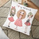 Mavi Çizgili Deniz Yıldızları Tasarımlı Dijital Baskılı Dekoratif Yer Minderi - 70 x 70 cm Realhomes