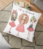 - yerminderi-YER-3459 - Realhomes  Fashion Girls Tasarımlı Dijital Baskılı Dekoratif Yer Minderi - 70 x 70 cm Realhomes