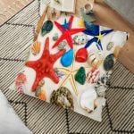 Beyaz Zeminde Fashion Girls Tasarımlı Dekoratif Yer Minderi - 70 x 70 cm Realhomes