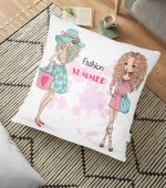 - yerminderi-YER-3466 - Realhomes  Fashion Summer Özel Tasarımlı Dijital Baskılı Yer Minderi - 70 x 70 cm Realhomes