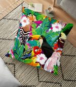 - yerminderi-YER-3476 - Realhomes  Amazon Papağan Tasarımlı Dijital Baskılı Dekoratif Yer Minderi - 70 x 70 cm Realhomes