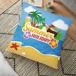 Suluboya Yaz Meyveleri Tasarımlı Dijital Baskılı Dekoratif Yer Minderi - 70 x 70 cm Realhomes