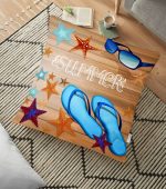 - yerminderi-YER-3501 - Realhomes Ağaç Zeminli Yıldız Tasarımlı Dijital Baskılı Dekoratif Yer Minderi - 70 x 70 cm Realhomes