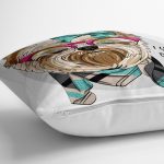 - yerminderi-YER-3529-1 - Realhomes  Sevimli Köpekçik Desenli Dijital Baskılı Köpek & Hayvan Minderi - 70 x 70 cm Realhomes