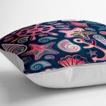 - yerminderi-YER-3538-1 - Realhomes Lacivert Zeminli Derniz Yıldızları Dijital Baskılı Dekoratif Yer Minderi - 70 x 70 cm Realhomes