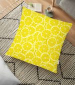 - yerminderi-YER-3557 - Realhomes  Limon Konseptli Özel Tasarım 3D Dekoratif Yer Minderi - 70 x 70 cm Realhomes