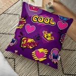 Ağaçta Sevimli Baykuşlar Modern Tasarım Dijital Baskılı Yer Minderi - 70 x 70 cm Realhomes