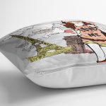 - yerminderi-YER-42-1 - Realhomes Paris Fashion Girl Tasarımlı Özel Tasarım Dekoratif Yer Minderi - 70 x 70 cm Realhomes