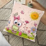 Sevimli Kediler Dijital Baskılı Dekoratif Hayvan Minderi - 70 x 70 cm Realhomes