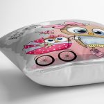 - yerminderi-YER-430-1 - Realhomes Sevimli Kediler Dijital Baskılı Dekoratif Hayvan Minderi - 70 x 70 cm Realhomes