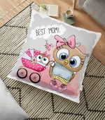 - yerminderi-YER-430 - Realhomes Sevimli Kediler Dijital Baskılı Dekoratif Hayvan Minderi - 70 x 70 cm Realhomes