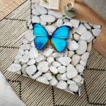 Taş Desenli Dijital Baskılı Dekoratif Yer Minderi - 70 x 70 cm Realhomes