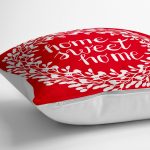 - yerminderi-YER-504-1 - Realhomes  Home Sweet Home Dijital Baskılı Dekoratif Yer Minderi - 70 x 70 cm Realhomes