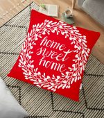 - yerminderi-YER-504 - Realhomes  Home Sweet Home Dijital Baskılı Dekoratif Yer Minderi - 70 x 70 cm Realhomes