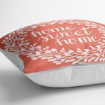 - yerminderi-YER-505-1 - Realhomes  Home Sweet Home Dijital Baskılı Dekoratif Yer Minderi - 70 x 70 cm Realhomes