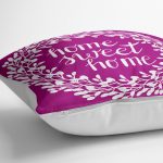 - yerminderi-YER-506-1 - Realhomes  Home Sweet Home Dijital Baskılı Dekoratif Yer Minderi - 70 x 70 cm Realhomes